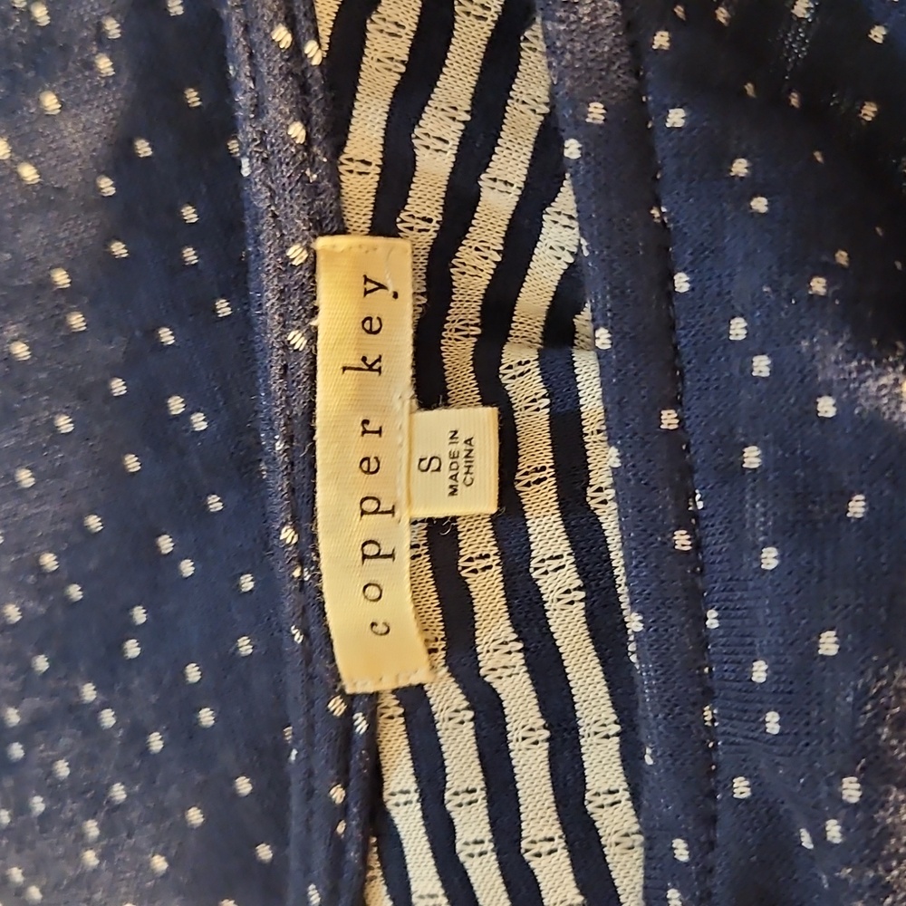 3 For $13.00! Copper Key Navy Blue and White Sleeveless Sundress-Size Small-EUC - Picture 3 of 5